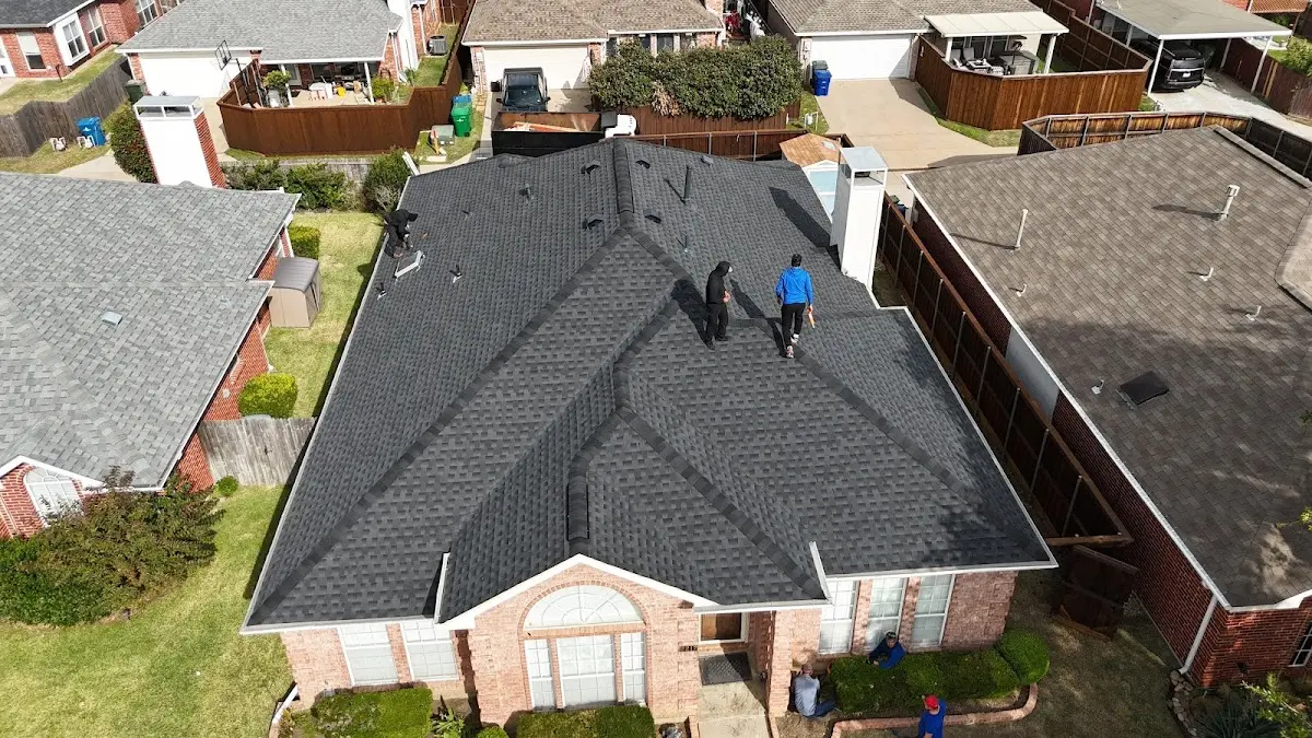 Slate & Tile Roof Repair work in progress on a Lexington Park property